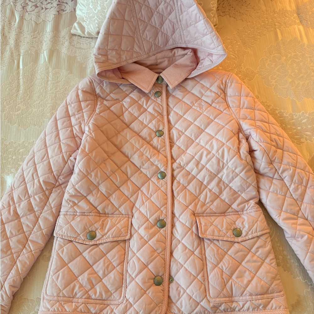Ralph Lauren Light Pink Quilted Kids Puffer Jacket